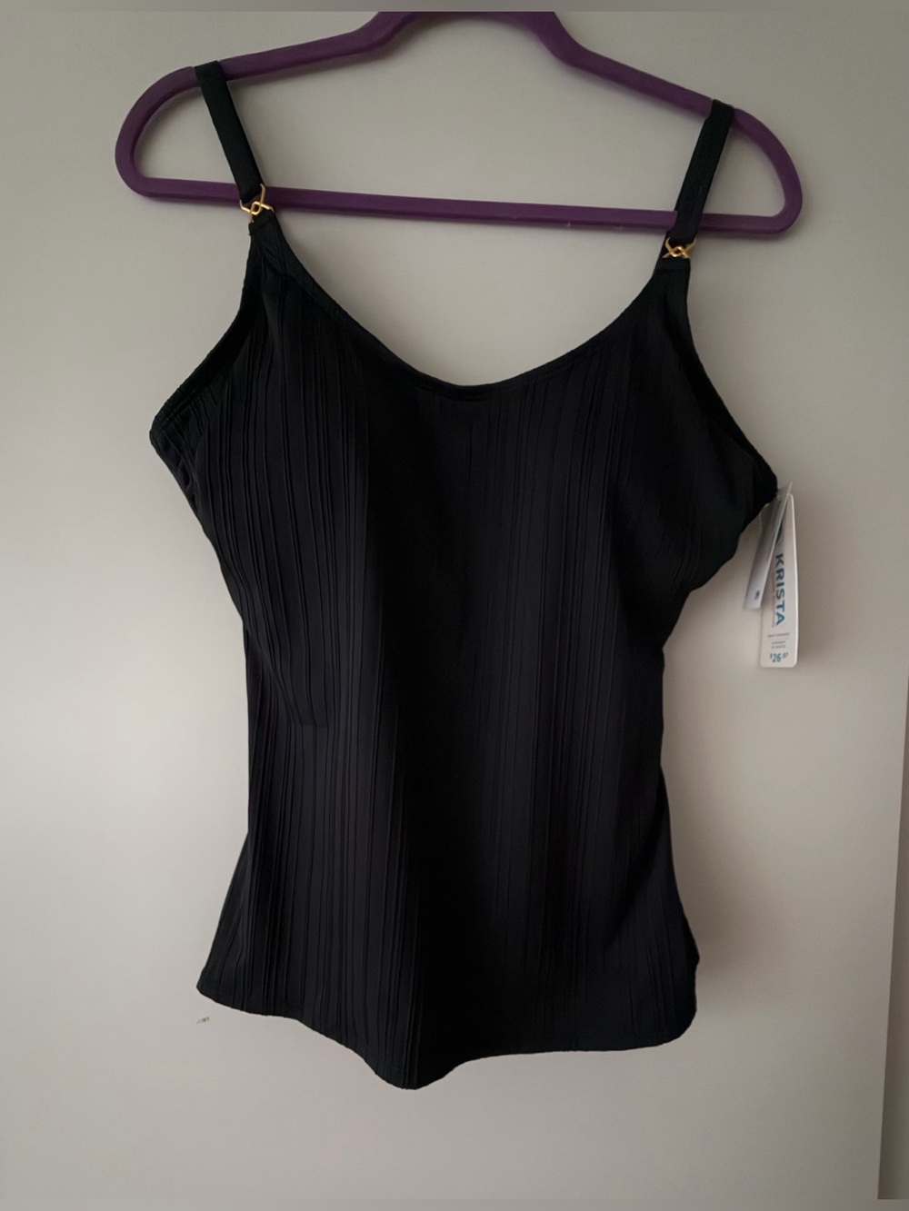 Krista Black Tankini Top